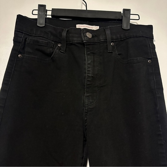 LEVI'S‎ 724 HIGH RISE STRAIGHT BLACK STRETCH JEANS Size 29 - Picture 4 of 9